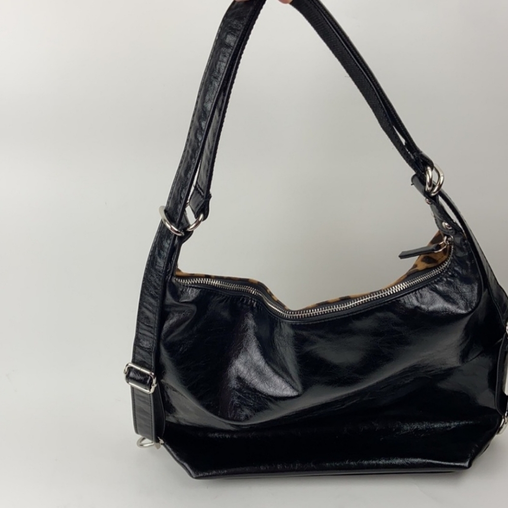 Leopard Print Convertible Backpack Shoulder Bag P… - image 7